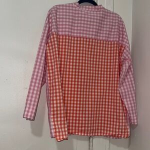Isaac Mizrahi Multi color Gingham Print Button Shirt